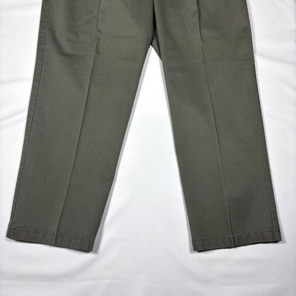 Lot of 2 LL Bean Comfort Waist Chino Pleated Pants Slacks Blue / Gray Mens 38x30 - Picture 3 of 16